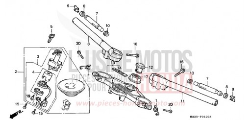 HANDLE PIPE/TOP BRIDGE CBR1000FM de 1991
